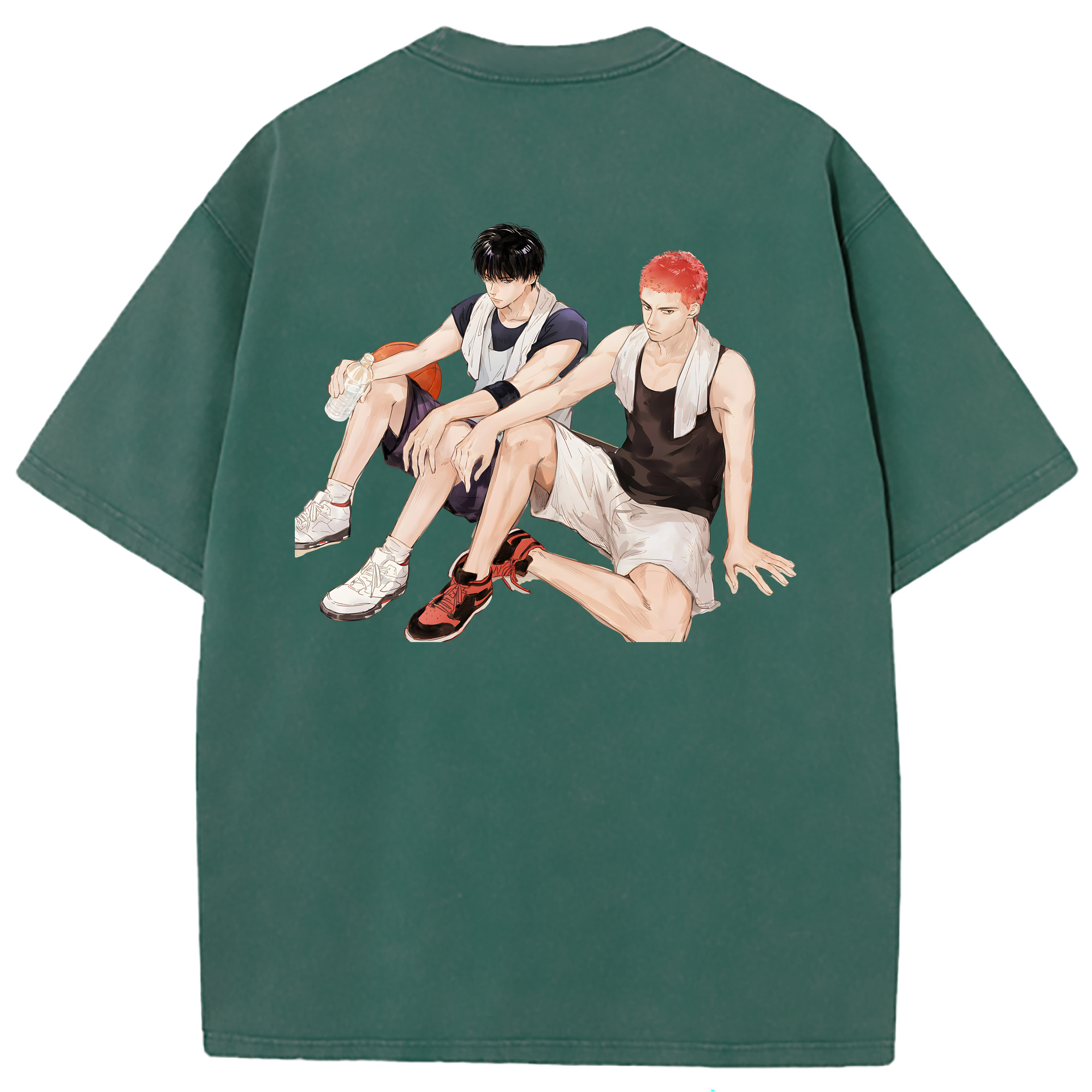 （画像用） SLAM DUNK／スラムダンク 綿100% ヴィンテージ風 半袖Tシャツ（背面プリント）